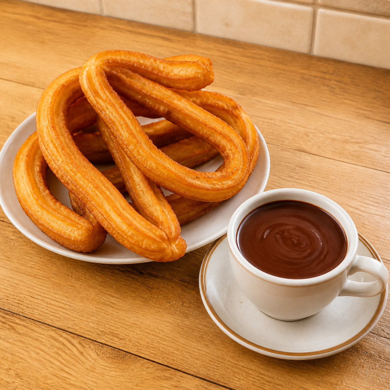 Porras con chocolate